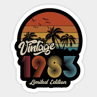 1983 vintage retro t shirt design Sticker